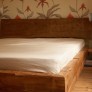 Chunky reclaimed bed with elm headboard