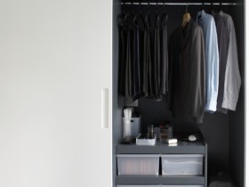 Inside wardrobe