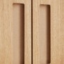 Oak veneer wardrobe handles